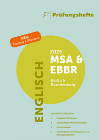 Vorderes Coverbild Prüfungsheft & Training - 2025 Englisch MSA und eBBR – Berlin und Brandenburg – Original-Prüfungen und Lösungen
