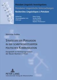 Vorderes Coverbild Strategien der Persuasion in der schriftkonstituierten politischen Kommunikation