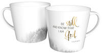Vorderes Coverbild Tasse "Be still and know" - Golddekor