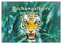 Vorderes Coverbild Dschungeltiere - ARTWORK (Wandkalender 2025 DIN A2 quer), CALVENDO Monatskalender