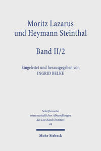 Vorderes Coverbild Moritz Lazarus und Heymann Steinthal