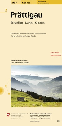 Vorderes Coverbild 248T Prättigau Wanderkarte
