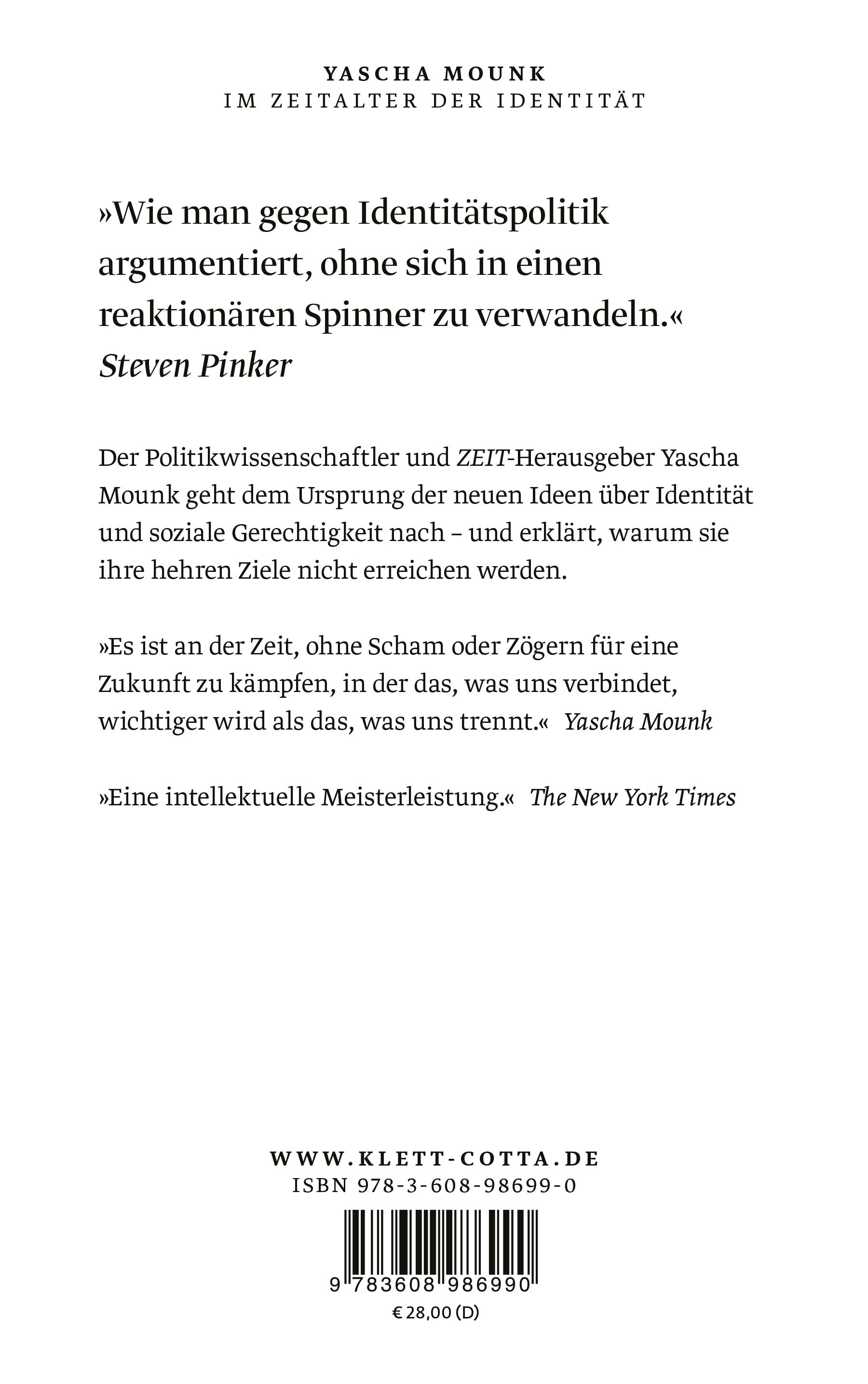 Rückseitencover Im Zeitalter der Identität