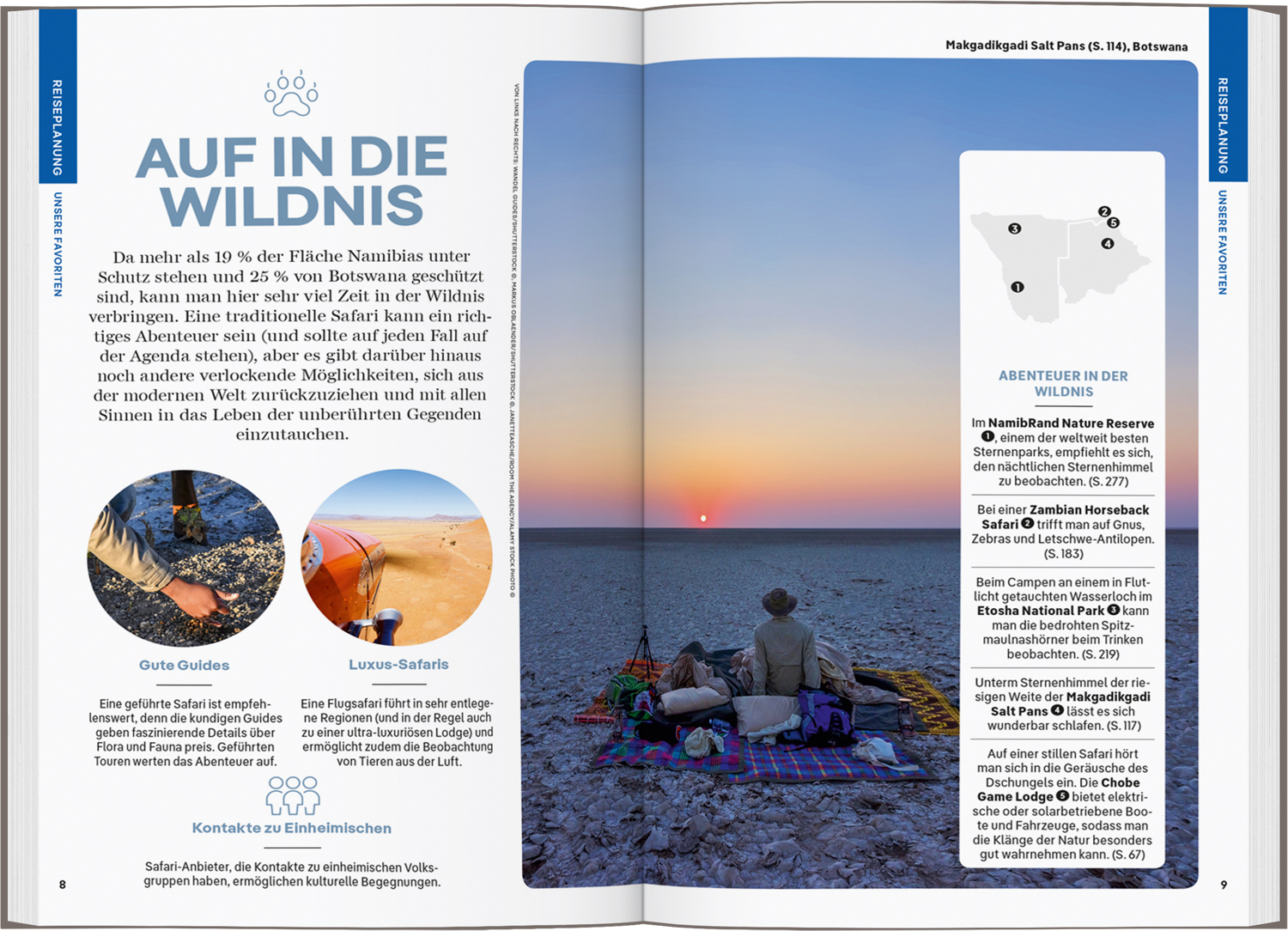 Beispielinhalt (Bild) LONELY PLANET Reiseführer Namibia & Botswana