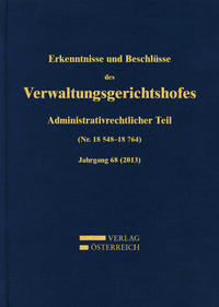 Vorderes Coverbild Erkenntnisse und Beschlüsse des Verwaltungsgerichtshofes