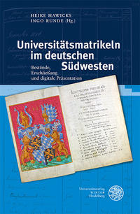 Vorderes Coverbild Universitätsmatrikeln im deutschen Südwesten