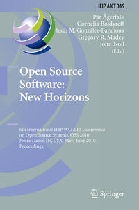 Vorderes Coverbild Open Source Software: New Horizons