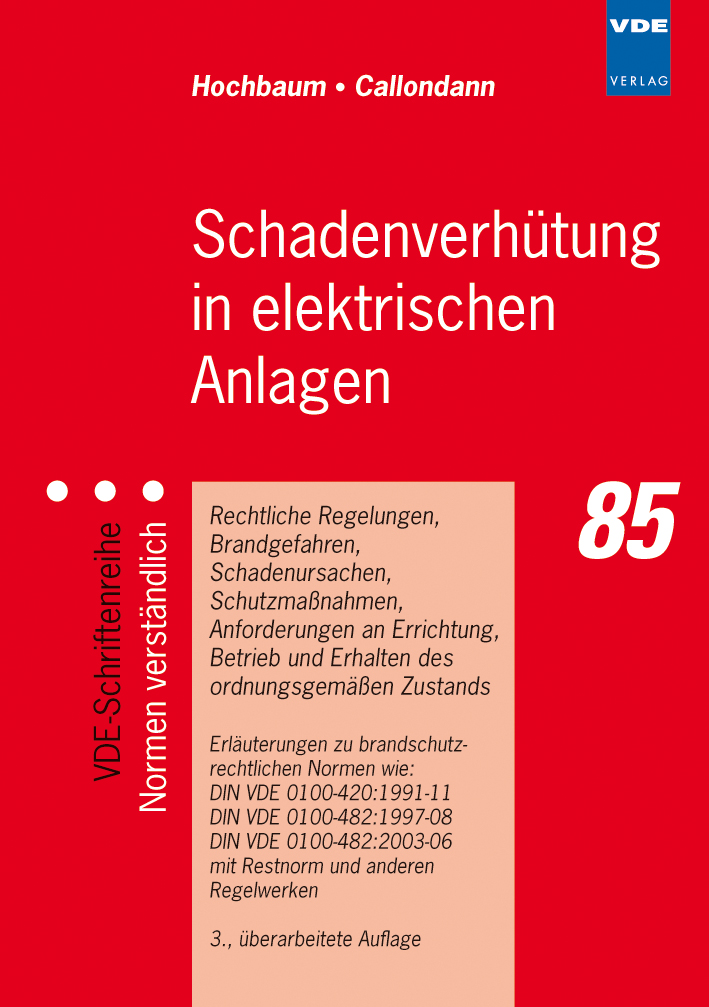 Anderes Coverbild Schadenverhütung in elektrischen Anlagen