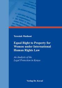 Vorderes Coverbild Equal Right to Property for Women under International Human Rights Law