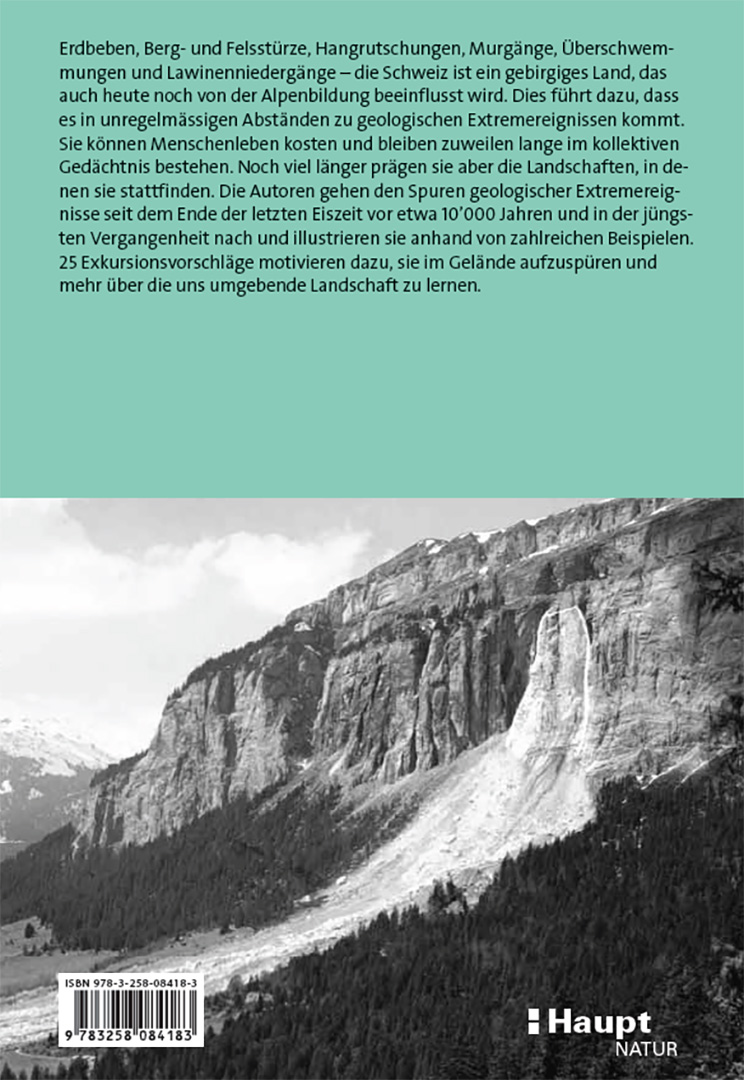 Rückseitencover Auf den Spuren folgenschwerer Naturereignisse in der Schweiz