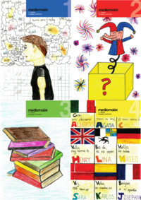 Vorderes Coverbild Mediomatix 4. classa surmiran - codeschs da lavour per scolaras e scolars