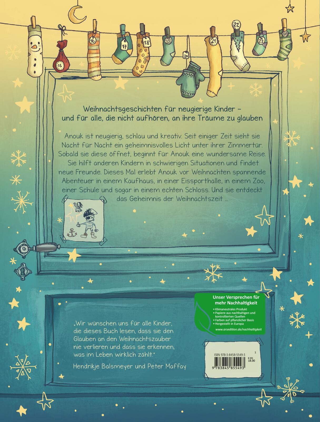 Rückseitencover Anouk und das Geheimnis der Weihnachtszeit (Anouk 3)
