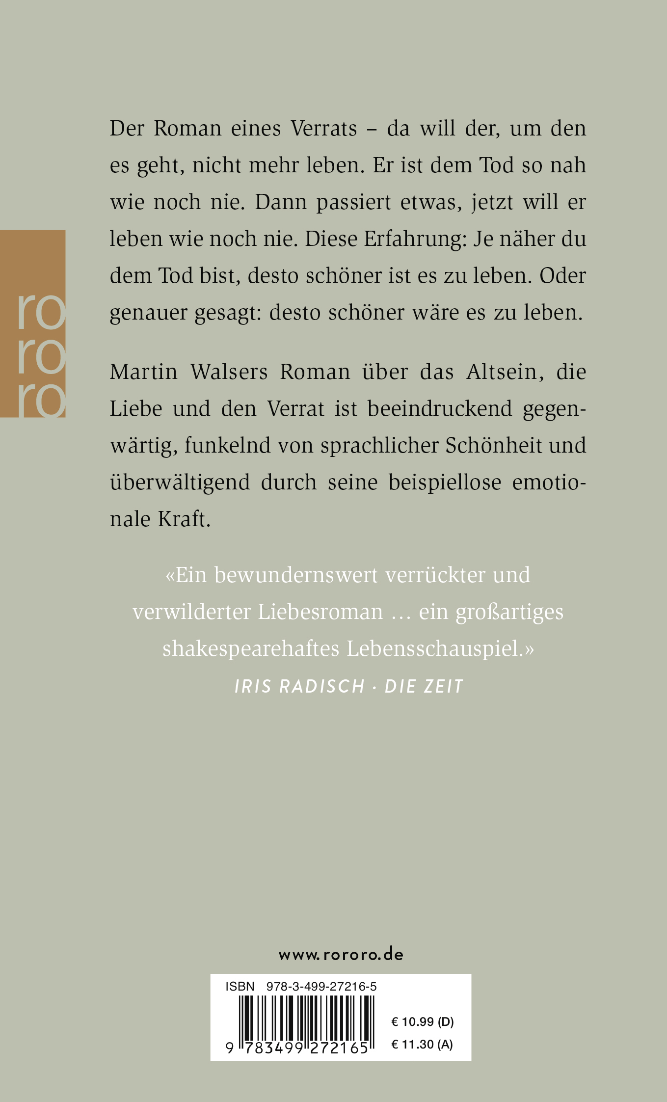 Rückseitencover Ein sterbender Mann