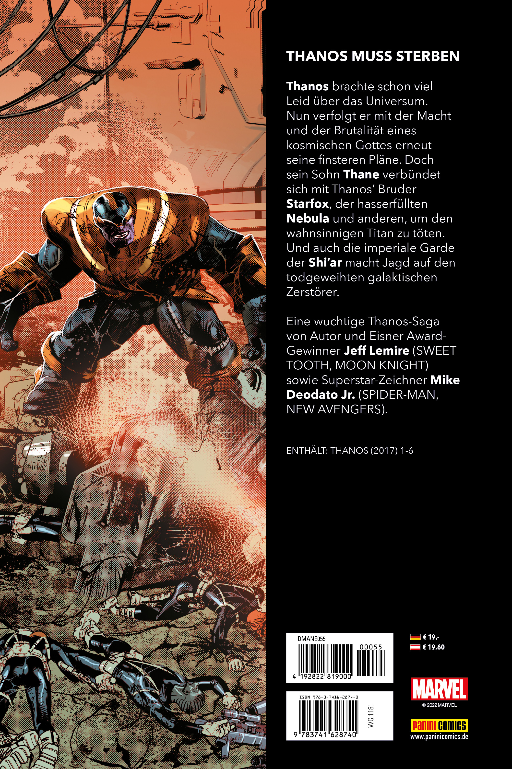 Rückseitencover Marvel Must-Have: Thanos kehrt zurück