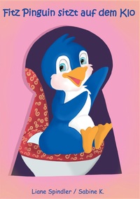 Vorderes Coverbild Fitz Pinguin sitzt auf dem Klo