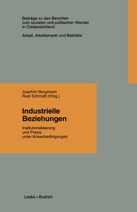 Vorderes Coverbild Industrielle Beziehungen
