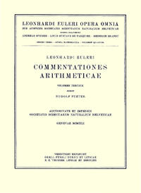 Vorderes Coverbild Commentationes arithmeticae