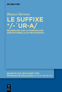 Vorderes Coverbild Le suffixe */-'ur-a/