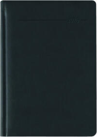 Vorderes Coverbild Zettler - Buchkalender Tucson 2025 schwarz, 15x21cm, Taschenkalender im Tucson Einband mit 416 Seiten, 1 Tag auf 1 Seite, Adressteil, Monatsübersicht, Mondphasen und internationales Kalendarium