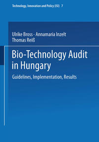 Vorderes Coverbild Bio-Technology Audit in Hungary