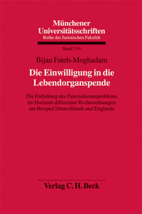 Vorderes Coverbild Die Einwilligung in die Lebendorganspende
