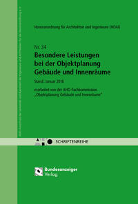 Vorderes Coverbild Besondere Leistungen bei der Objektplanung Gebäude und Innenräume Onlineversion