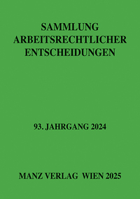 Vorderes Coverbild Sammlung arbeitsrechtlicher Entscheidungen