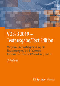 Vorderes Coverbild VOB/B 2019 - Textausgabe/Text Edition