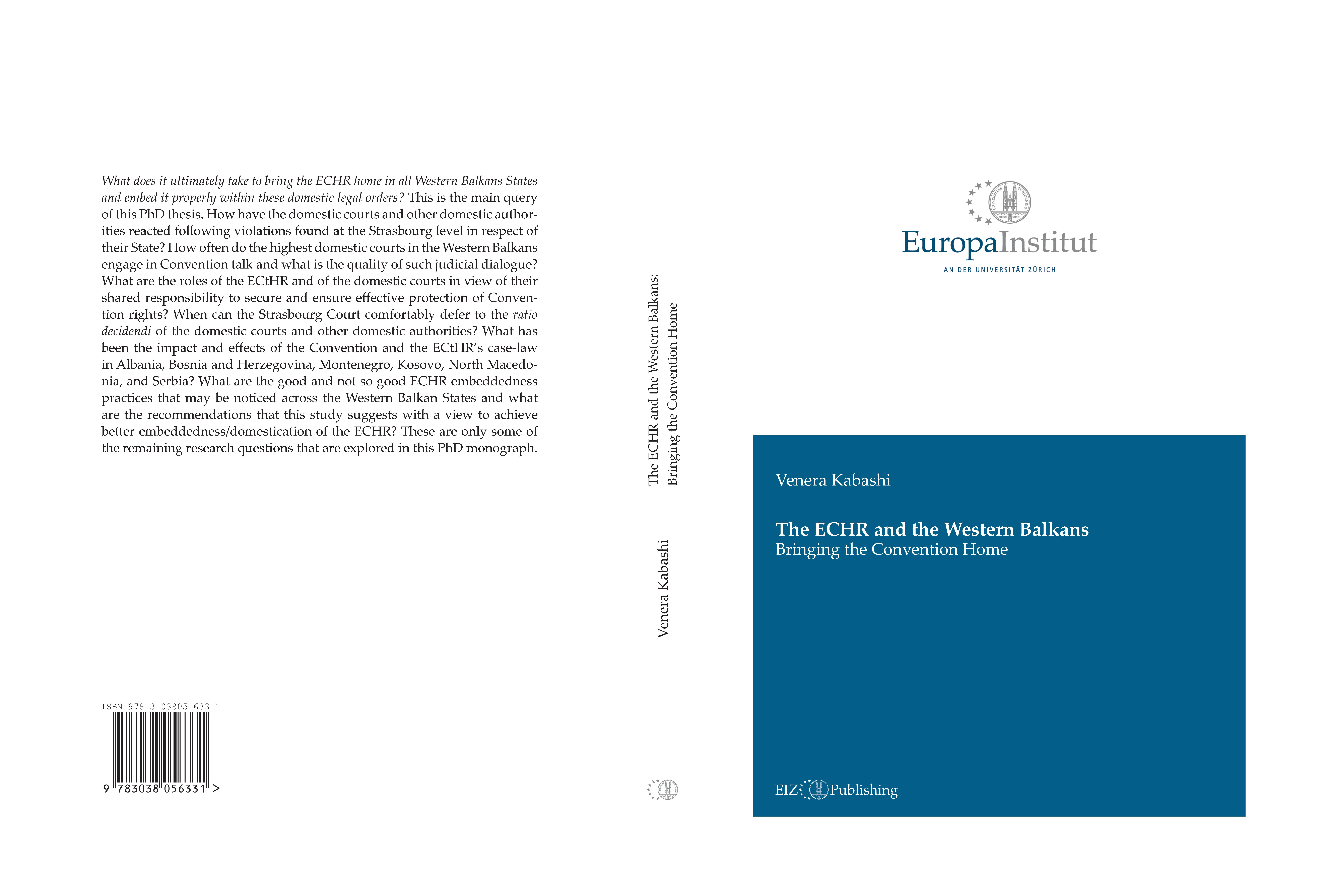 Gesamtes Coverbild The ECHR and the Western Balkans: Bringing the Convention Home