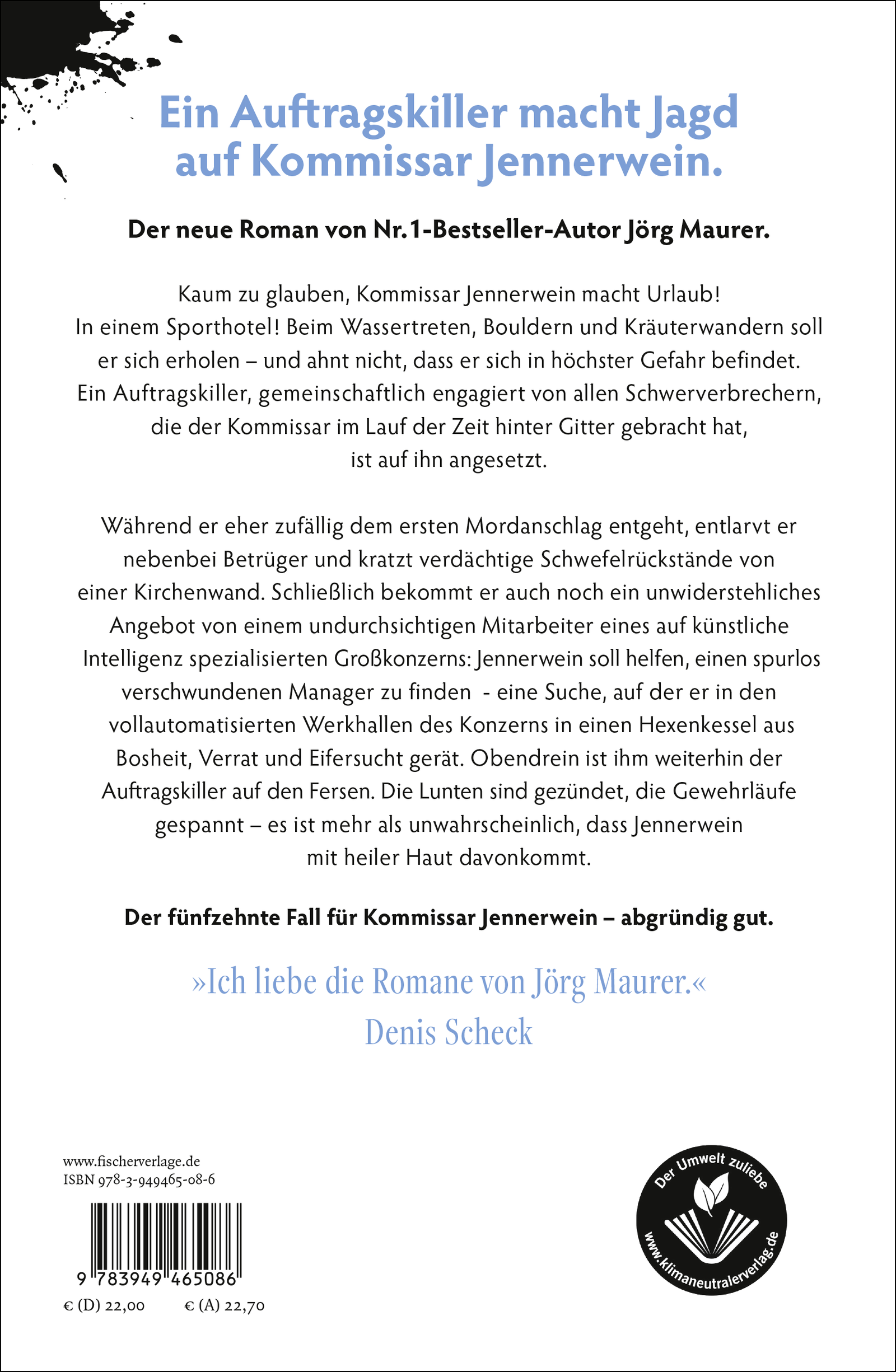 Rückseitencover Kommissar Jennerwein darf nicht sterben