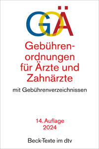 Vorderes Coverbild Gebührenordnungen für Ärzte und Zahnärzte