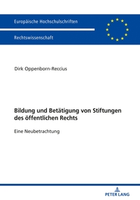 Vorderes Coverbild Bildung und Betätigung von Stiftungen des öffentlichen Rechts