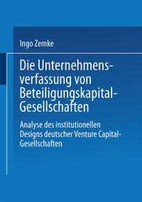 Vorderes Coverbild Die Unternehmensverfassung von Beteiligungskapital-Gesellschaften