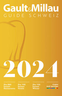 Vorderes Coverbild GaultMillau Guide Schweiz 2024