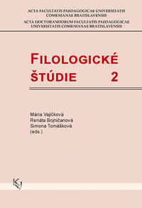 Vorderes Coverbild Filologické štúdie 2