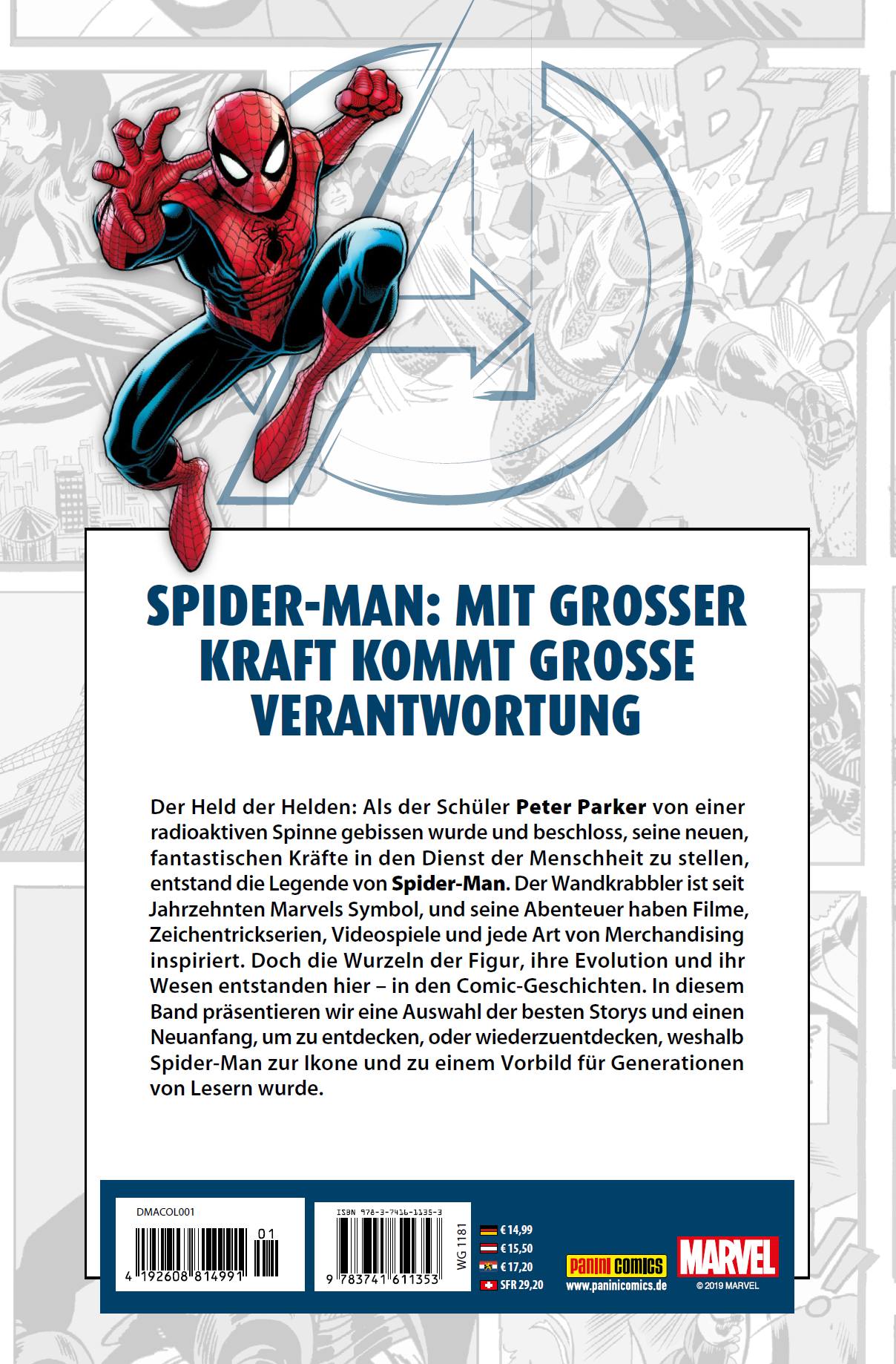 Rückseitencover Avengers Collection: Spider-Man