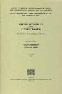 Vorderes Coverbild Wiener Zeitschrift für die Kunde Südasiens und Archiv für Indische Philosophie / Wiener Zeitschrift für die Kunde Südasiens Band XLV 2001