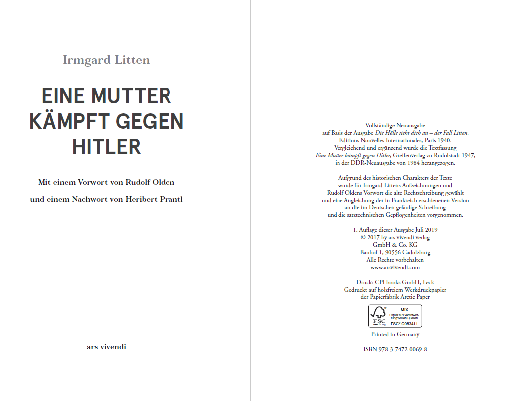 Beispielinhalt (Bild) Eine Mutter kämpft gegen Hitler
