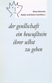Vorderes Coverbild der gesellschaft ein bewußtsein ihrer selbst zu geben
