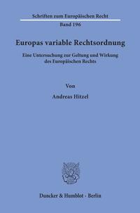 Vorderes Coverbild Europas variable Rechtsordnung.