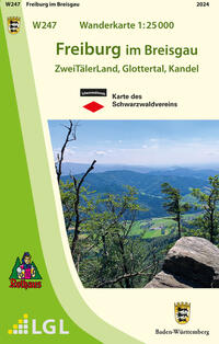 Vorderes Coverbild W247 Wanderkarte 1:25 000 Freiburg im Breisgau
