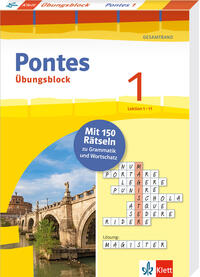 Vorderes Coverbild Pontes 1 Gesamtband (ab 2020) - Übungsblock zum Schulbuch 1. Lernjahr