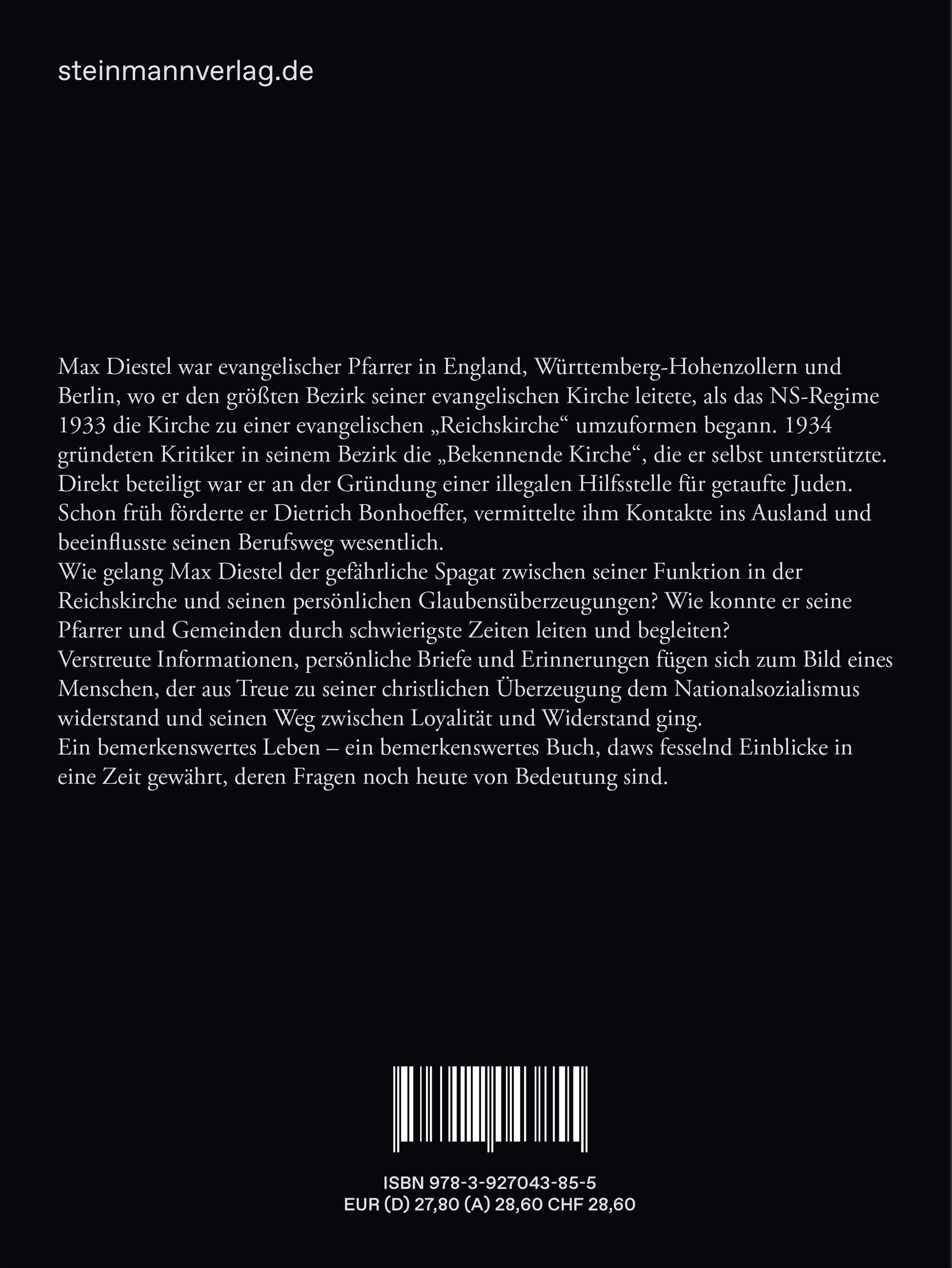 Rückseitencover Max Diestel