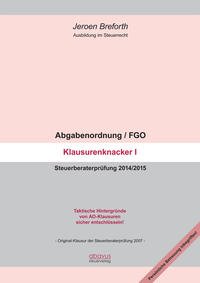Vorderes Coverbild Abgabenordnung / FGO