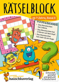 Vorderes Coverbild Rätselblock ab 7 Jahre, Band 3