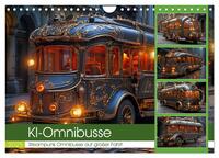 Vorderes Coverbild KI-Omnibusse (Wandkalender 2025 DIN A4 quer), CALVENDO Monatskalender