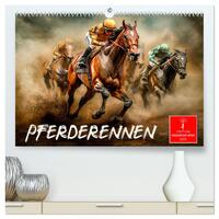 Vorderes Coverbild Pferderennen (hochwertiger Premium Wandkalender 2025 DIN A2 quer), Kunstdruck in Hochglanz