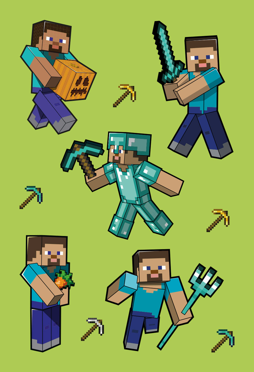 Beispielinhalt (Bild) Minecraft: Superstarker Sticker- und Malspaß