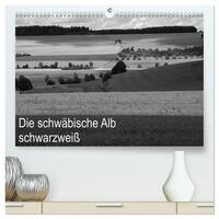 Vorderes Coverbild Schwäbische Alb schwarzweiß (hochwertiger Premium Wandkalender 2025 DIN A2 quer), Kunstdruck in Hochglanz