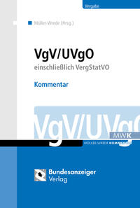 Vorderes Coverbild VgV / UVgO - Kommentar